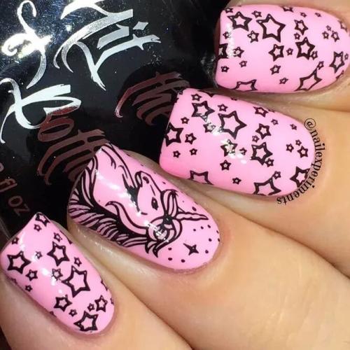 Unicorn-Nails-with-Stars-2