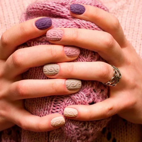 Warm-Knitted-Winter-Nail-Designs-4