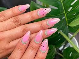 Watermelon-Accent-Nails-For-Summer-Time-5