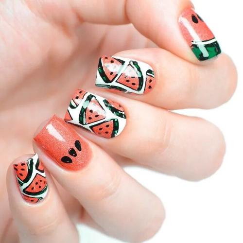 Watermelon-Accent-Nails-For-Summer-Time-5 (1)