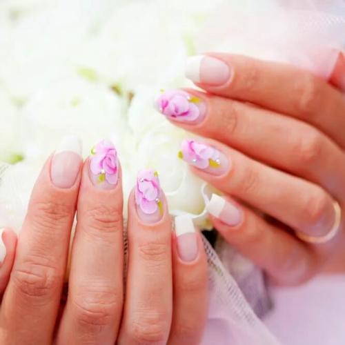 Wedding-Love-Nails-with-Flowers-3