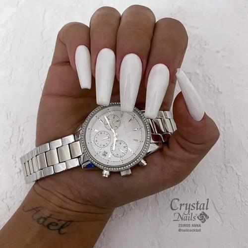 White-Acrylic-Coffin-Nails-1