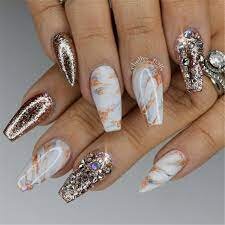 White-Marble-Coffin-Nail-Designs-3