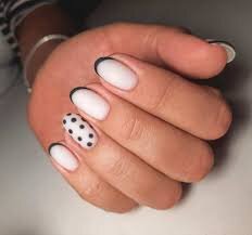 White-Nail-Designs-with-Black-Accents-10