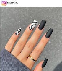 White-Nail-Designs-with-Black-Accents-8