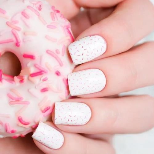 White-Nail-Polish-with-Bright-Pops-of-Color-3
