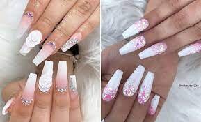 White-and-Pink-Coffin-Nails-5