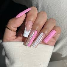 White-and-Pink-Coffin-Nails-8