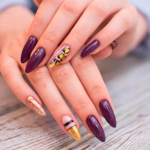 Wild-Animal-Print-on-Almond-Nails-1