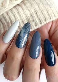 Winter-Grey-Almond-Shaped-Nails-4