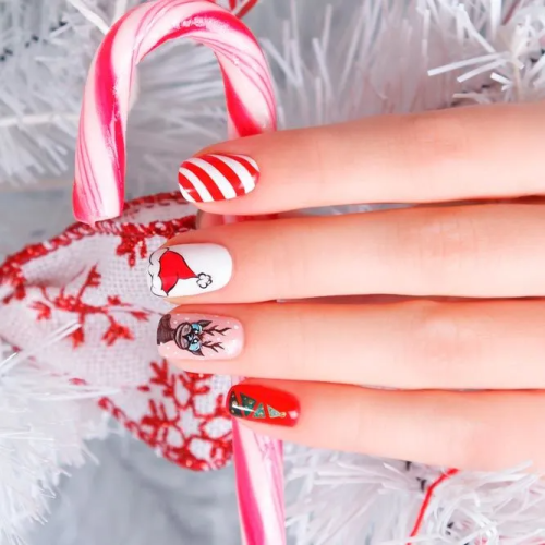 Winter-Nails-with-Animals-Art-2