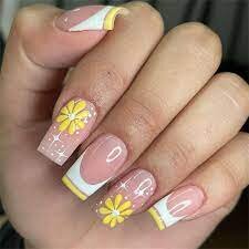 Yellow-French-Tip-Nails-7