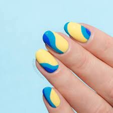 Yellow-Nail-Design-with-Abstract-Art-7