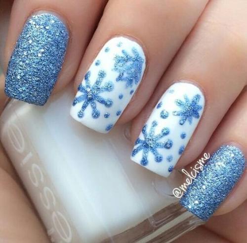 blue-glitter-snowflake-nail-idea-1