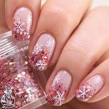 rose-gold-snowflake-Christmas-nails-5